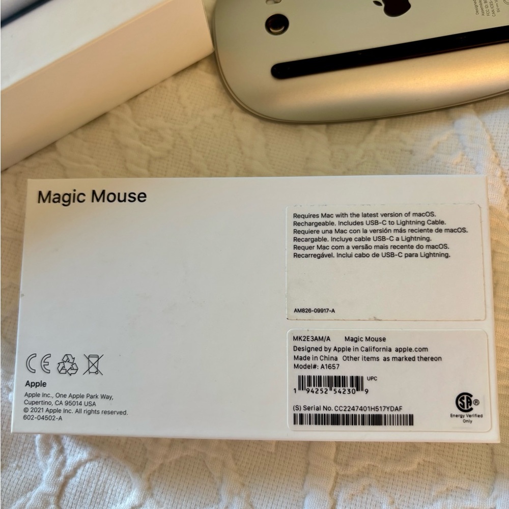 Apple Magic Mouse in Silver and White - Picture 2 of 4